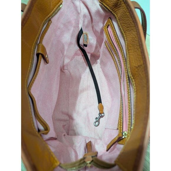 Dooney & Bourke Pebble Charleston Shopper Caramel Leather Tote Medium - Picture 10 of 16